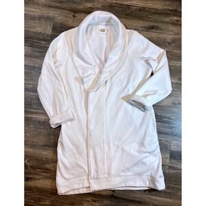 UGG Cream Plush Shawl Collar Robe Women's Large Cozy Lounge Spa